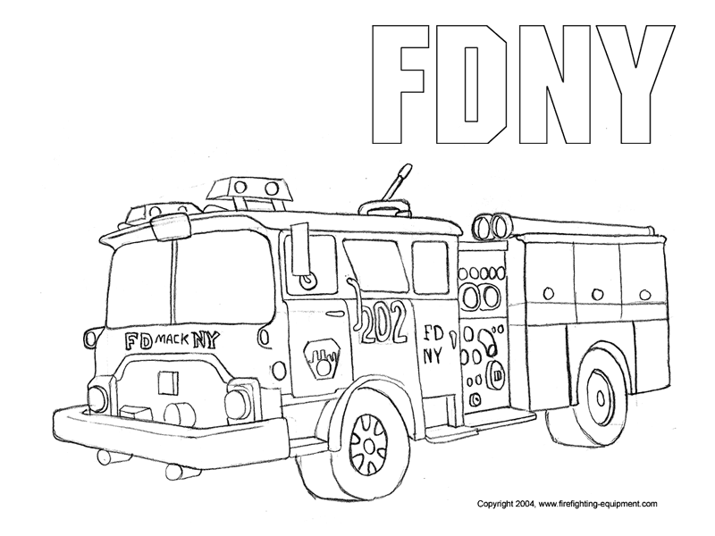 ladder truck coloring pages - photo #46