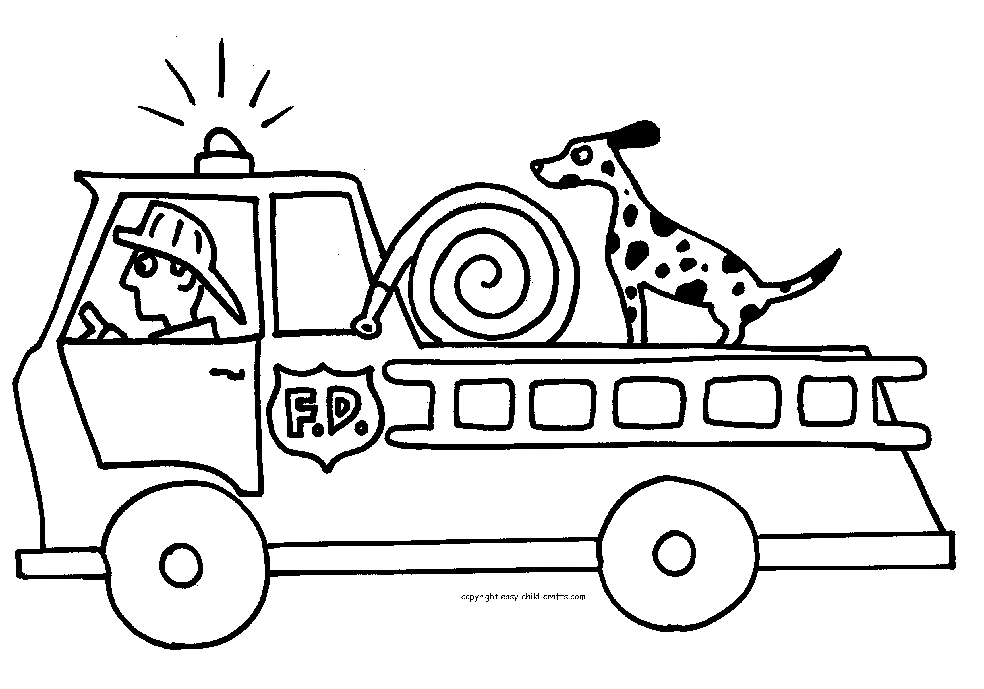 fire truck coloring page 9