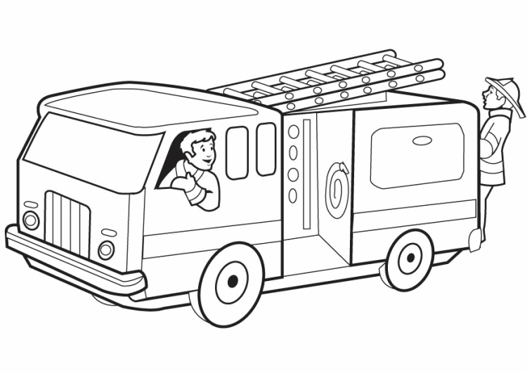 ladder truck coloring pages - photo #35
