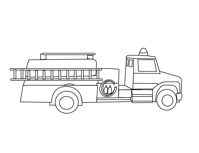 ladder truck coloring pages - photo #1