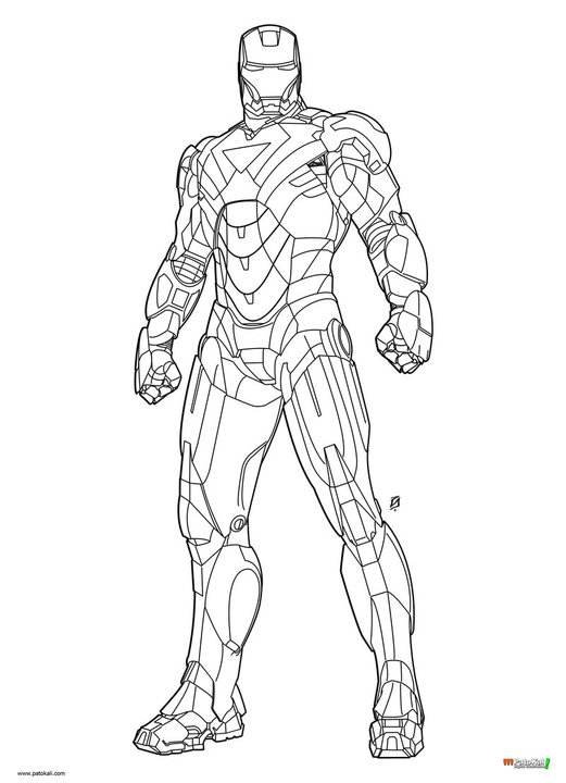Marvel Superhero Ironman Coloring Page Printable | eColoringPage.com