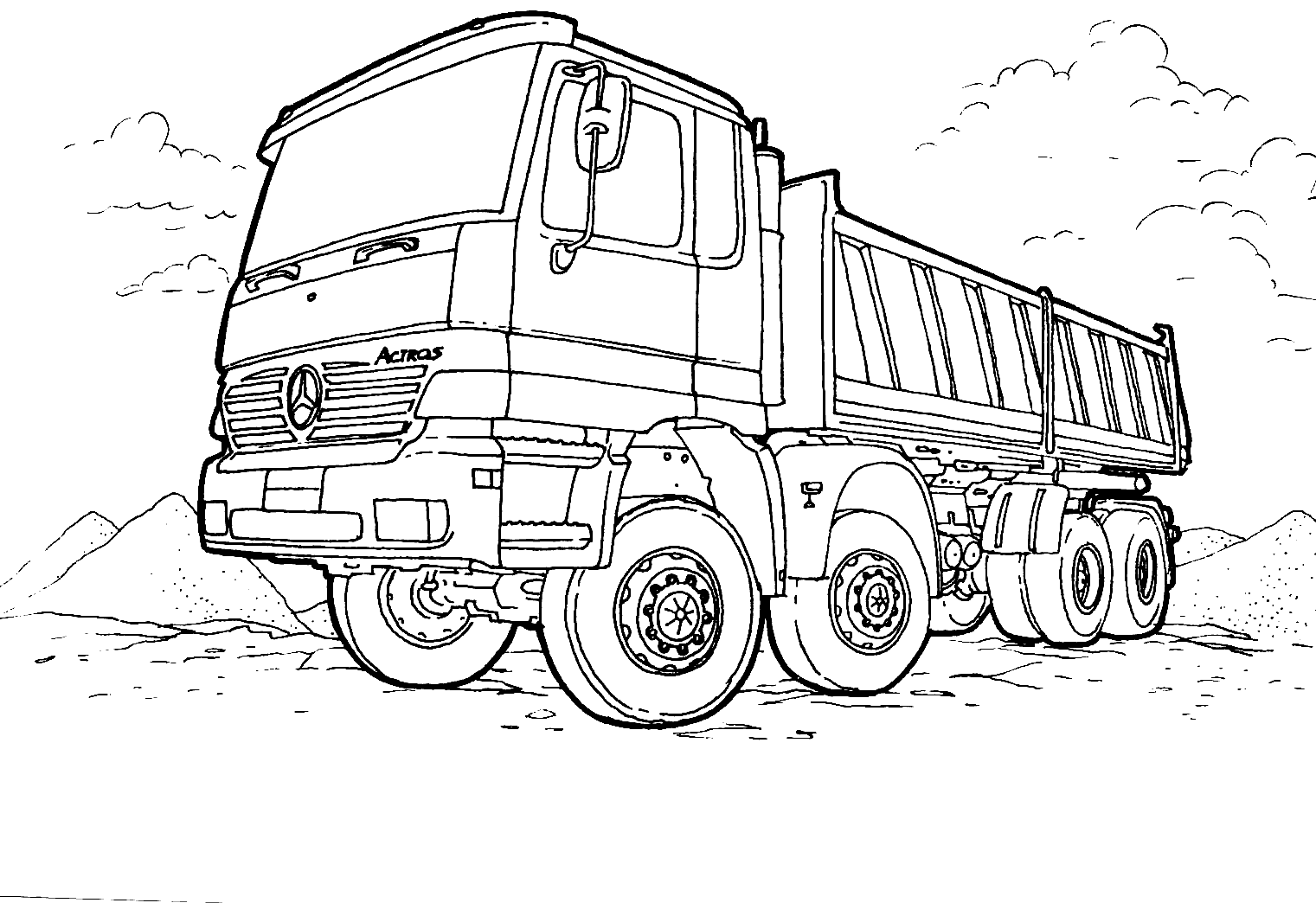 mack truck coloring pages - photo #40