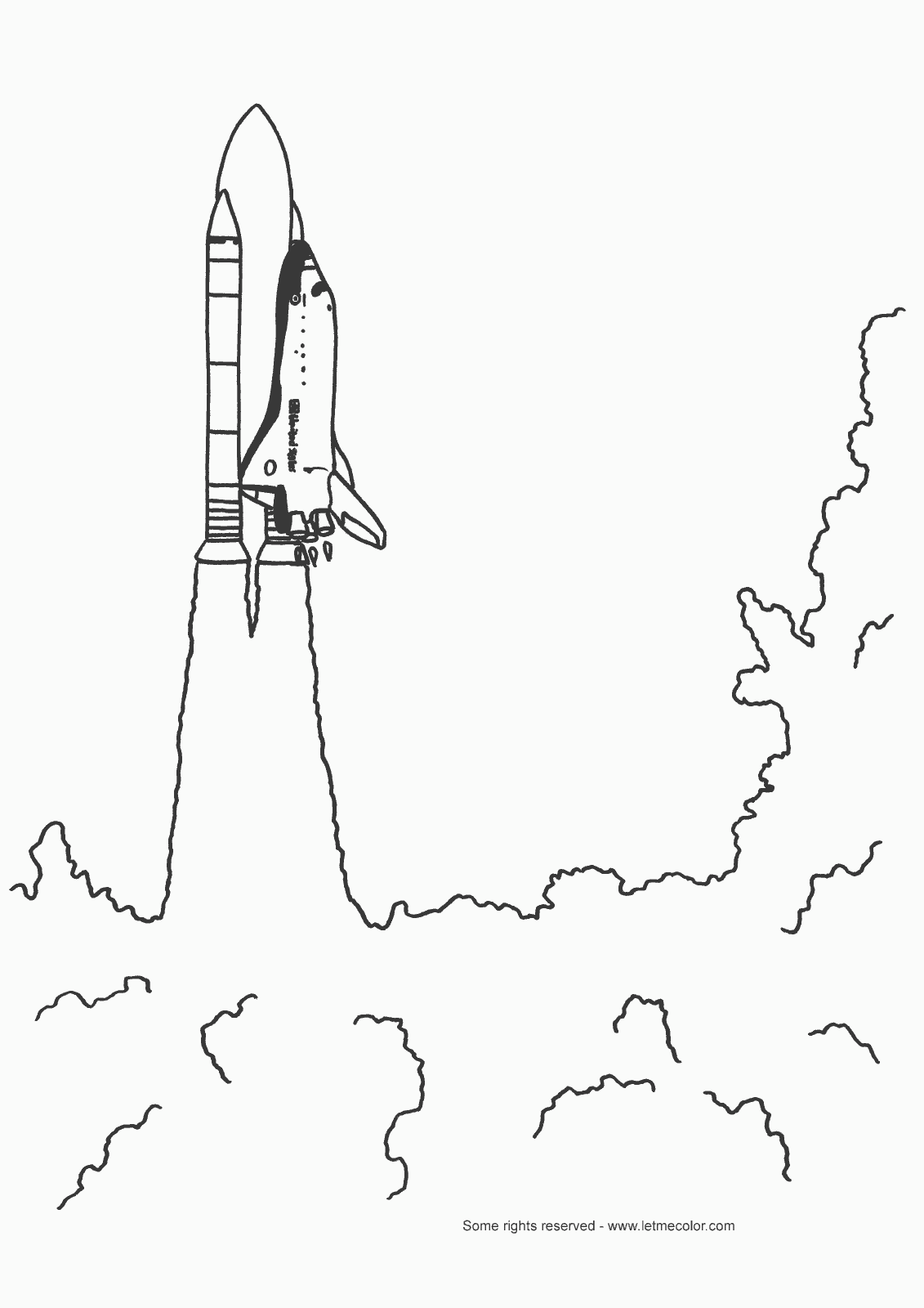 labeled space shuttle coloring pages - photo #32