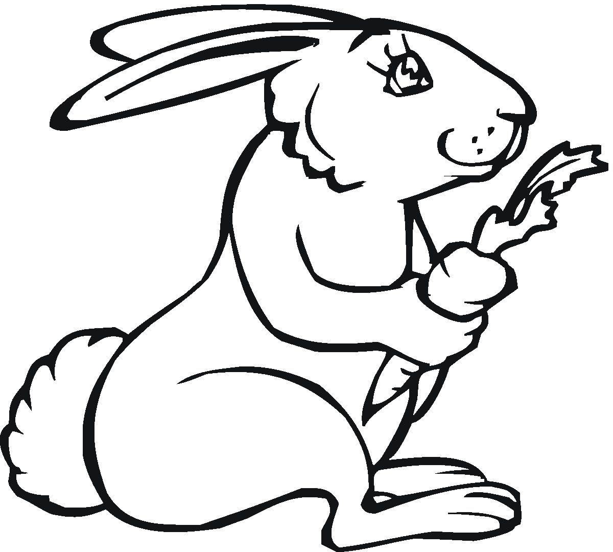 rabbit with carrot coloring pages - photo #6