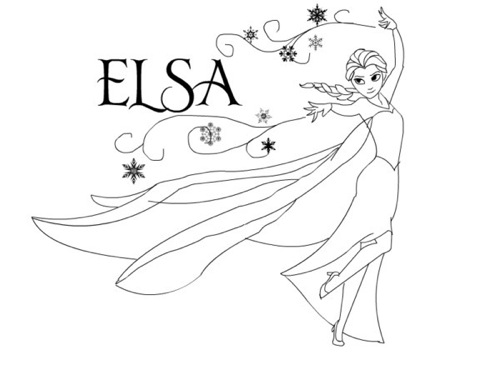 a coloring pages of princess elsa - photo #5