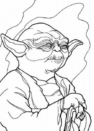 yoda face coloring pages - photo #24