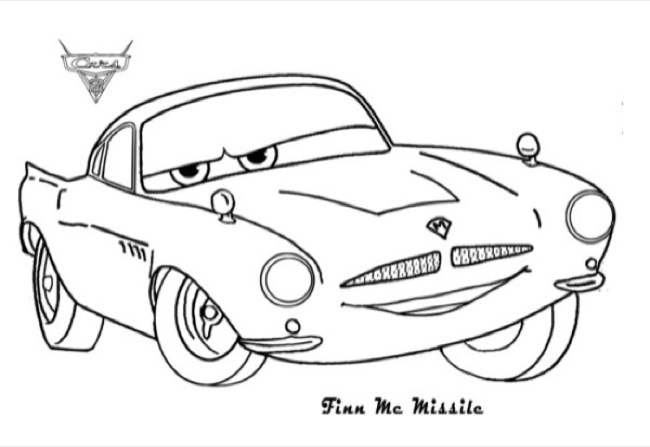 cars finn mcmissile printable coloring page
