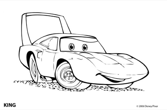 cars king dinoco printable coloring page