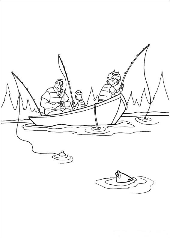 ben-10-max-and-gwen-fishing-printable-coloring-pages