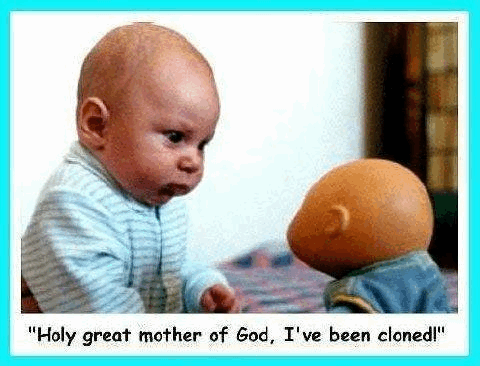 funny baby clone picture