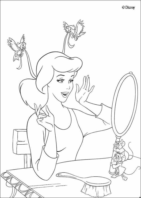 princess-cinderella-with-birdie-and-animals-coloring-page