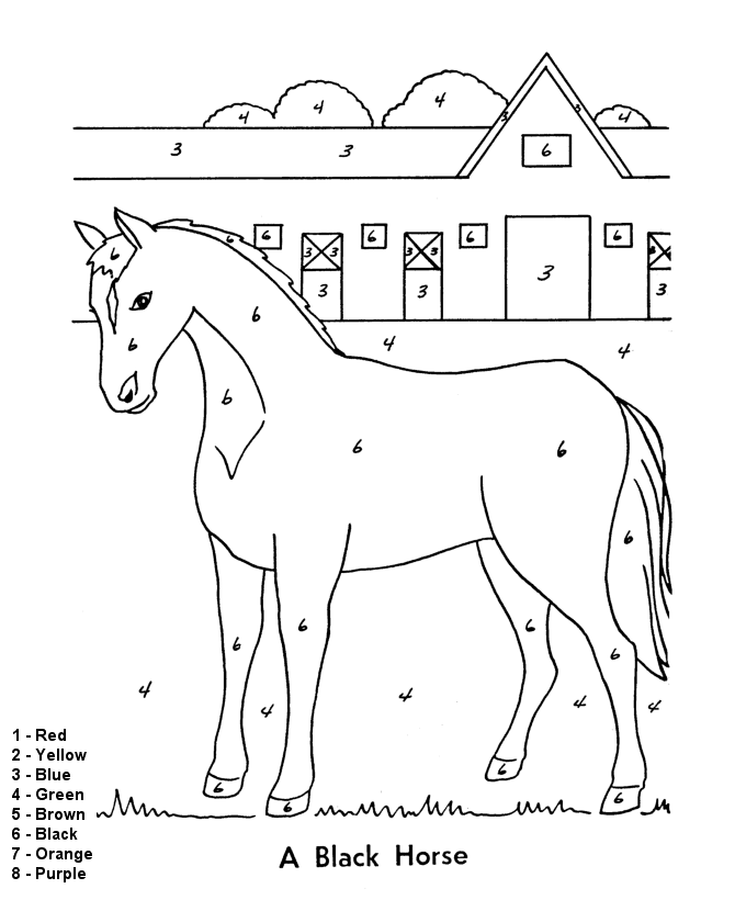 color-by-numbers-horse-and-stable-coloring-pages-for-kids-printable