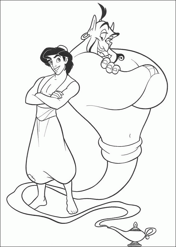 aladdin-genie-and-lamp-coloring-pages-for-kids-printable