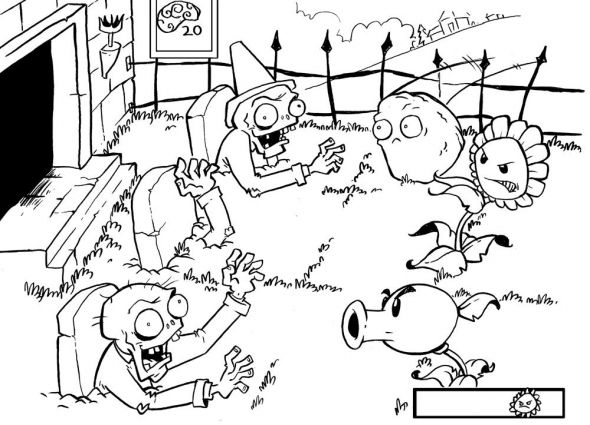 plants-vs-zombies-fighting-coloring-page-for-kids