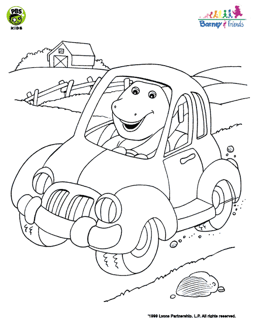 barney-driving-a-car-coloring-page-printable