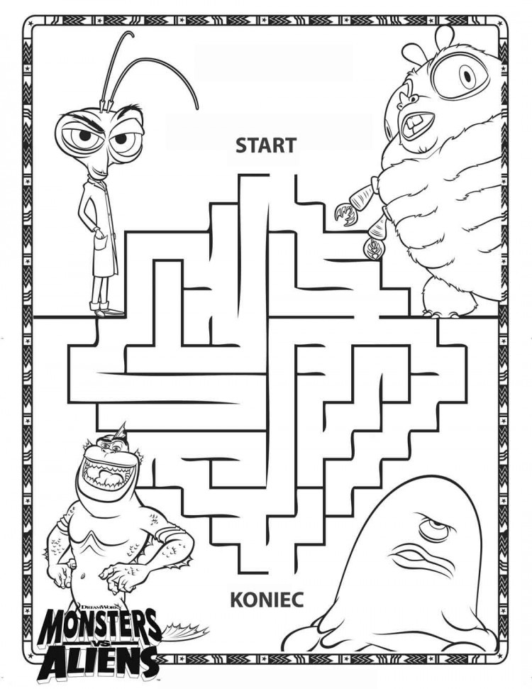 monsters-vs-aliens-maze-coloring-page