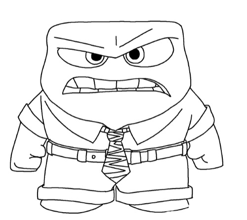 inside out  anger colouring page for kids