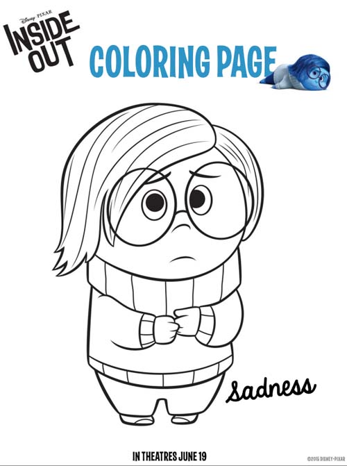 sadness from inside out coloring page