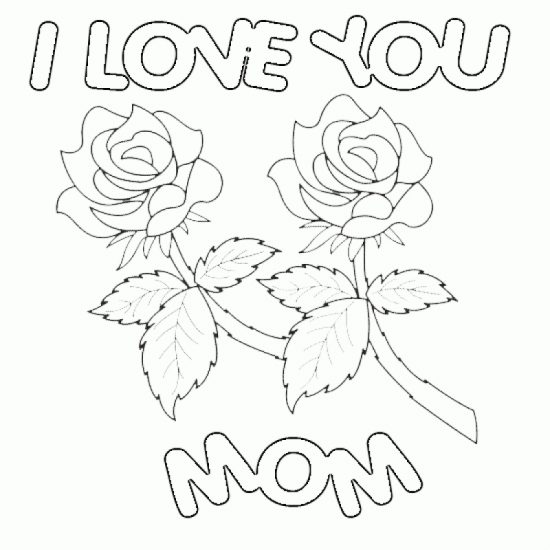 Happy Valentines Day Mom Coloring PageHappy Valentines Day Mom Coloring Page