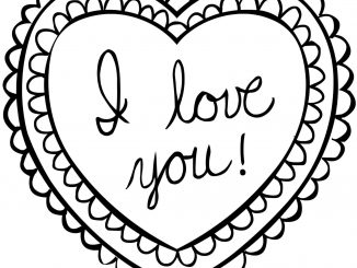 I love you valentines day coloring page